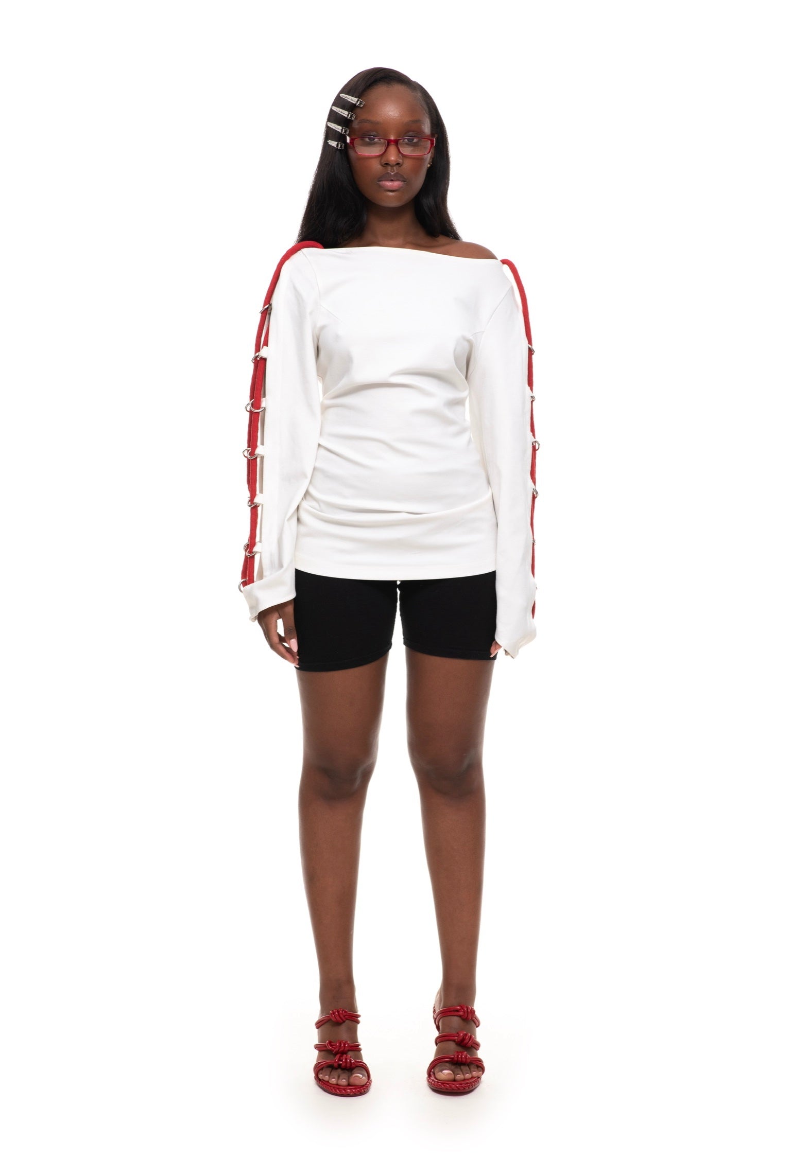 Red Aura White Top