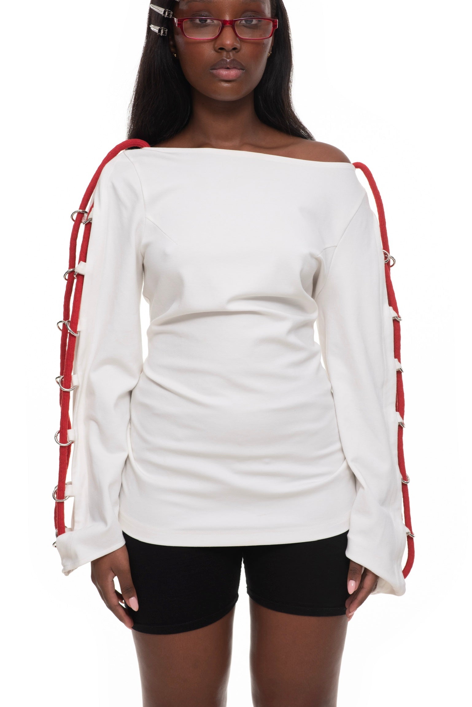 Red Aura White Top