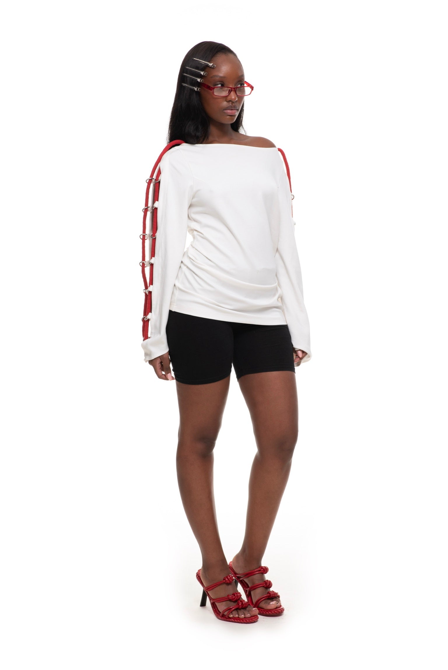 Red Aura White Top