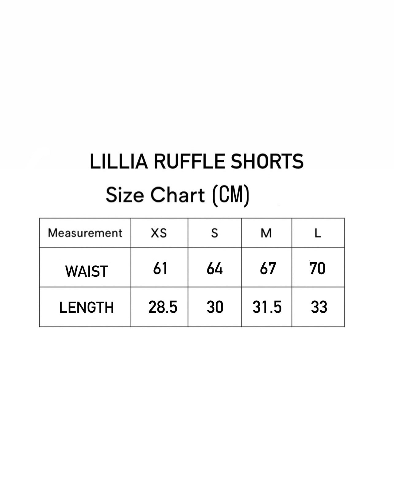 LILLIA RUFFLE SHORTS